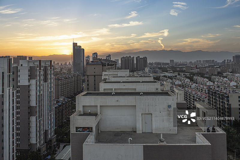 宁夏银川兴庆区花样年华住宅区9月23日傍晚图片素材