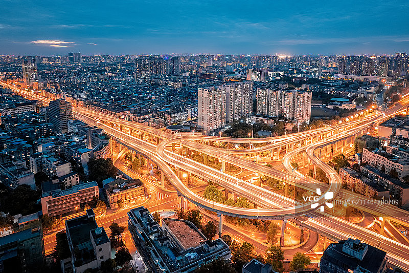 成都营门口立交桥夜景图片素材