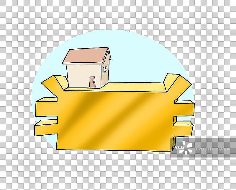 钱上的房子图片素材