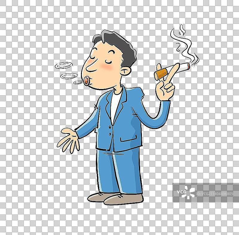正在吸烟的青年男子图片素材