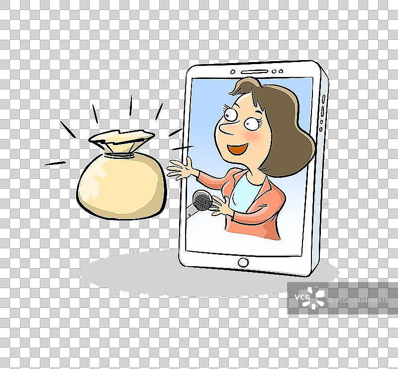 打赏美女主播图片素材