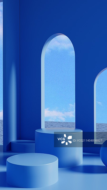 iDSTORE-3D电商场景元宇宙数字艺术产品展示背景图片素材