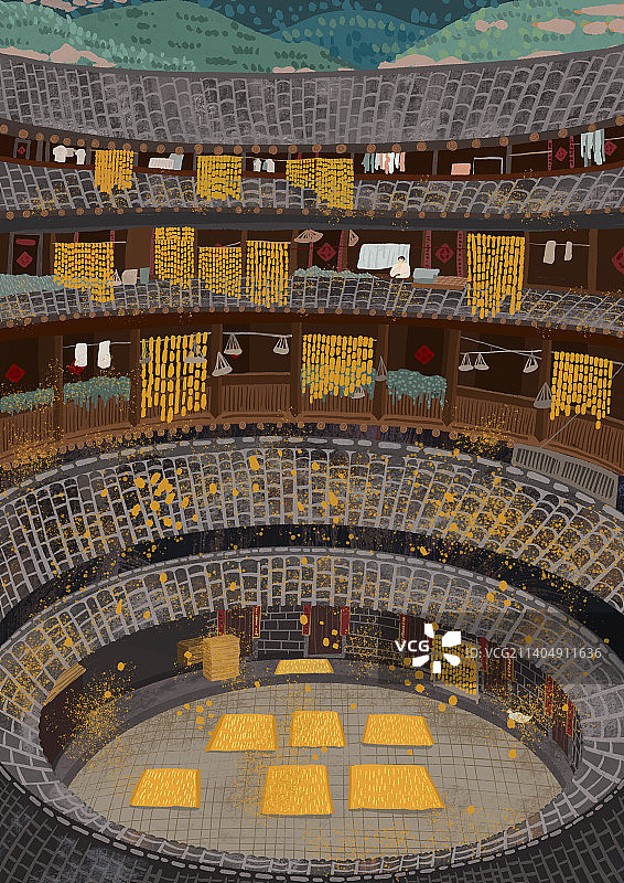 福建土楼外观图片素材