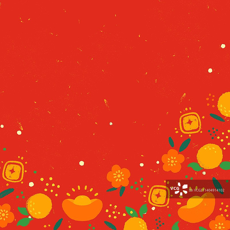 手绘红色喜庆涂鸦吉祥庆祝背景图片素材