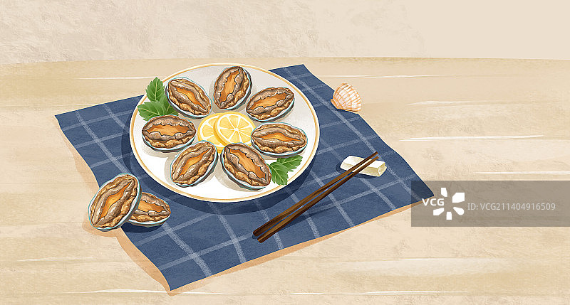 海鲜美食 鲍鱼图片素材