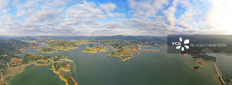 翠屏湖全景图片素材