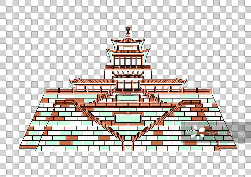 济南城市地标建筑免抠解放阁图片素材