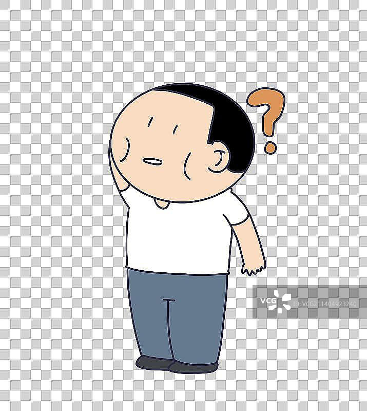 元素：疑惑的胖子图片素材