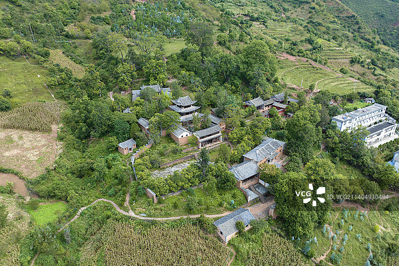大理云龙县诺邓古村玉皇阁古建筑群风光图片素材