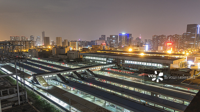 从背面俯瞰成都火车站（火车北站）图片素材