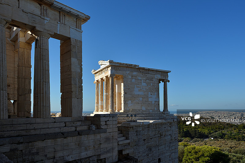 希腊雅典卫城神庙图片素材