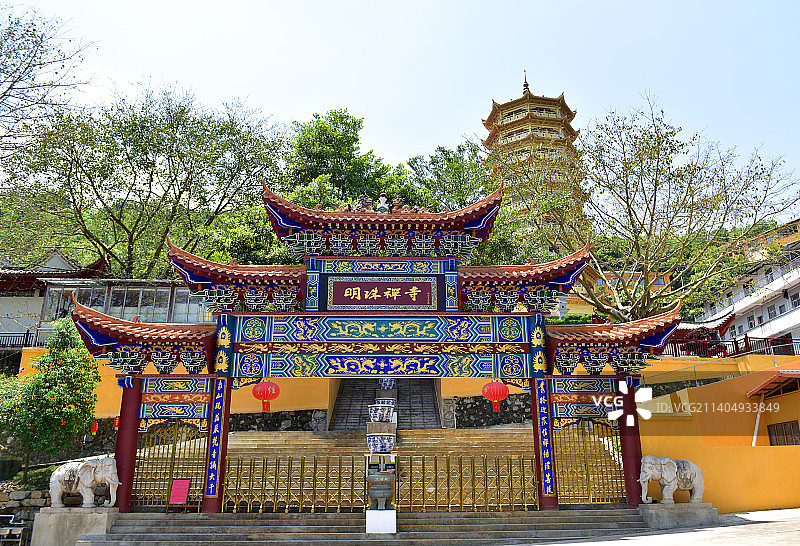 广东省惠州市博罗县象头山国家级自然保护区明珠禅寺图片素材