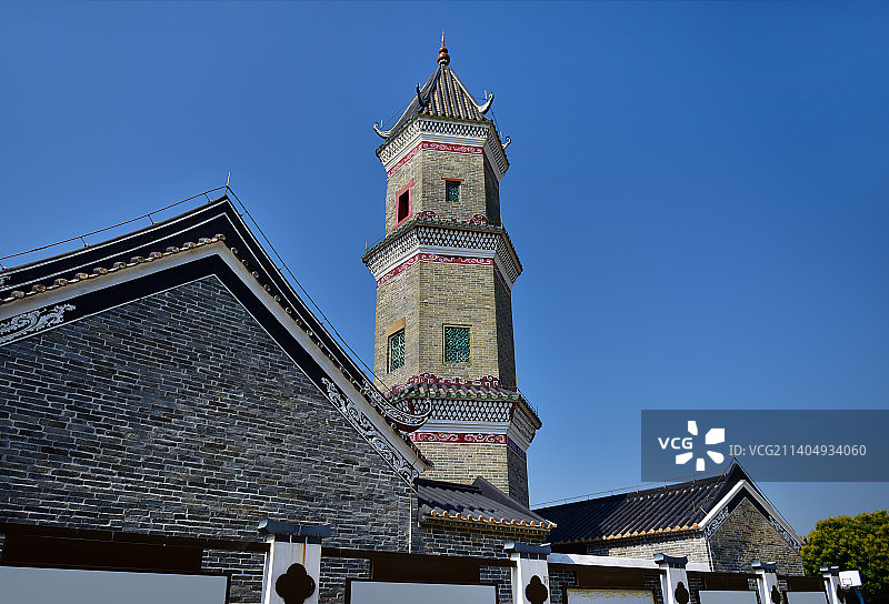 广东省惠州市龙门县龙华镇水坑文笔塔水坑村古建筑群图片素材