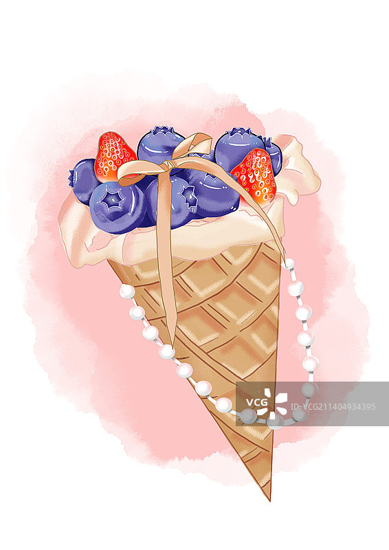 创意花束-蓝莓冰淇淋花束图片素材