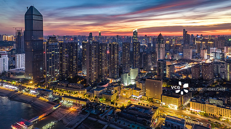 武汉关夜景图片素材