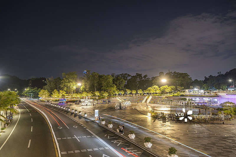 珠海情侣路 城市广场夜景图片素材