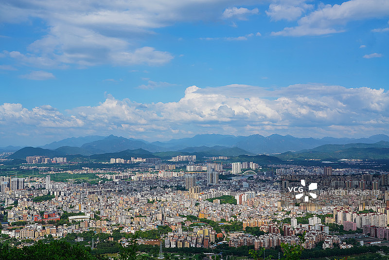 广州市从化区城市建筑风光的全景图图片素材
