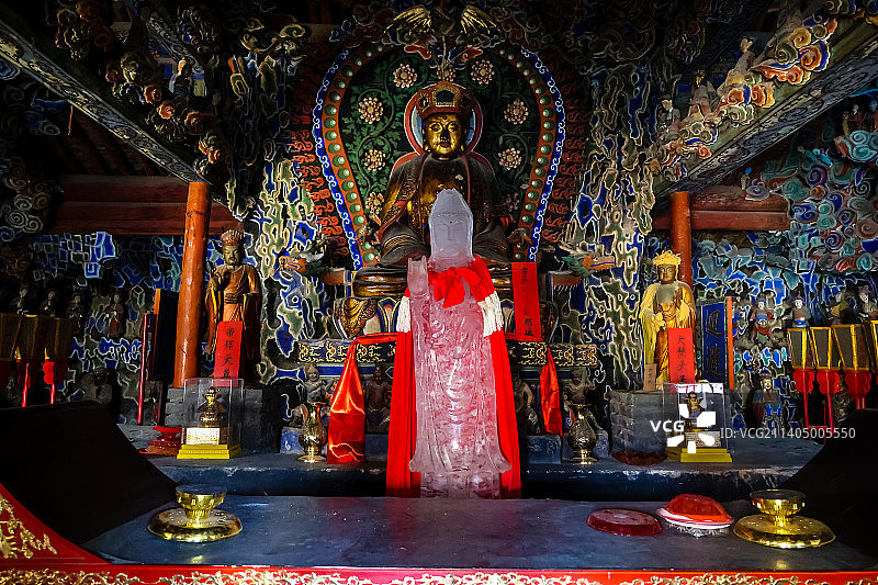 山西五台山南山寺建筑风光图片素材