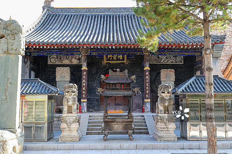 山西五台山南山寺建筑风光图片素材