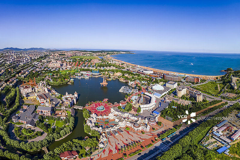 航拍辽宁大连金石滩黄金海岸和发现王国图片素材