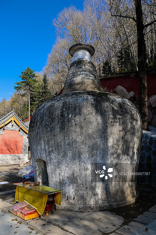 山西五台山普化寺建筑风光图片素材