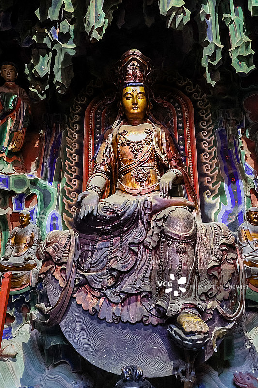 山西五台山殊像寺风光图片素材