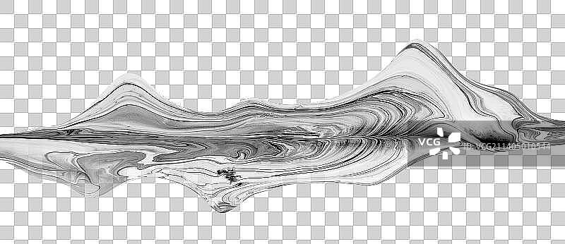 流体水墨山脉 抽象自然艺术图片素材