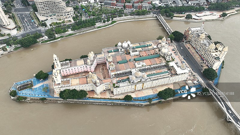 航拍福州闽江之心图片素材