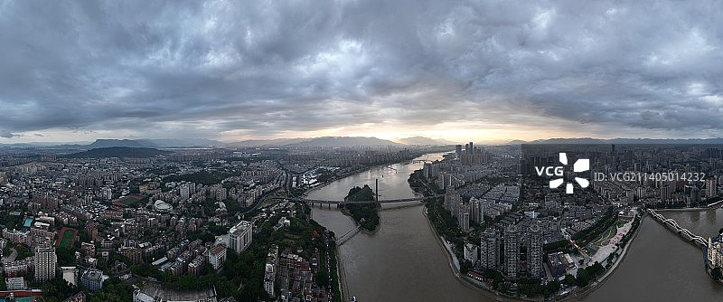 航拍福州闽江之心图片素材