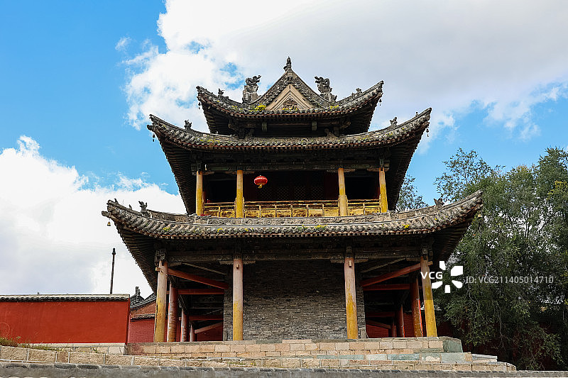 山西五台山显通寺建筑风光图片素材