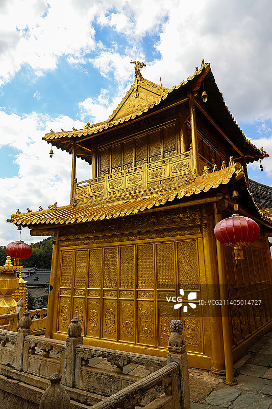 山西五台山显通寺建筑风光图片素材