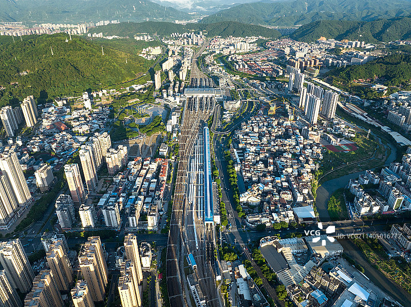 中国福建龙岩新罗区城市风光图片素材