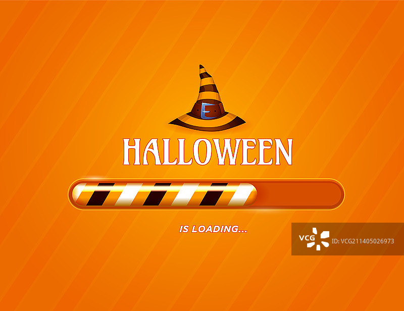 万圣节加载进度条节日加载指示器图片素材