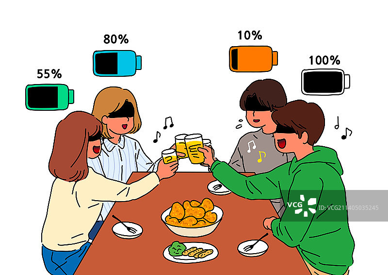 MBTI，性格，情感，多样，社交，啤酒，鸡肉，人物，放电，外向，内向图片素材