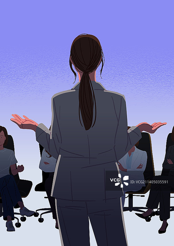 商务女性，商务，女人，首席执行官，成功，演示，背面图图片素材