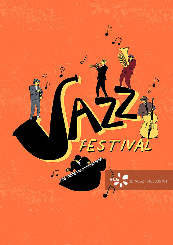 节日爵士乐表演艺术音乐节海报乐器音乐家图片素材