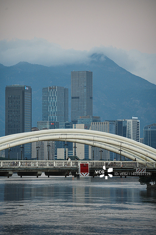 福州解放大桥与金融街图片素材