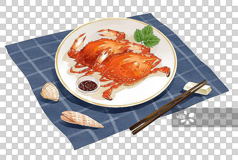 特色海鲜美食 梭子蟹图片素材