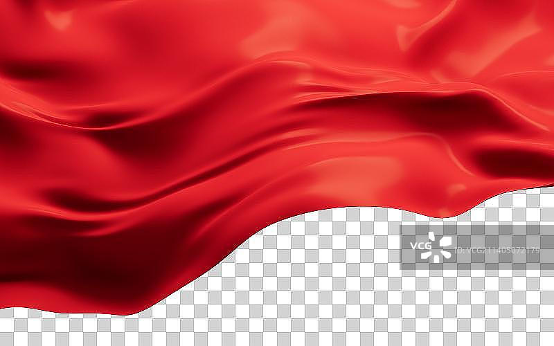 流动的红色布料3D渲染图片素材