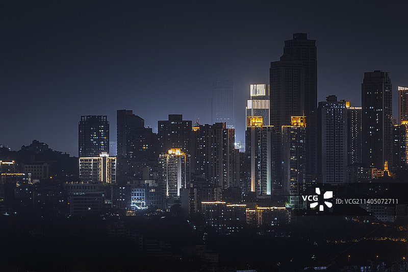 重庆渝中高楼夜景城市全景图片图片素材