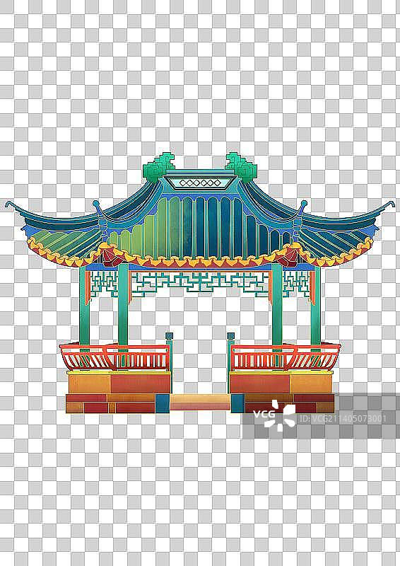 国潮亭子图片素材