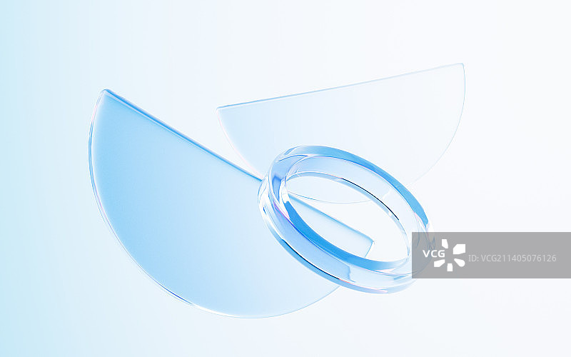 透明渐变玻璃背景3D渲染图片素材