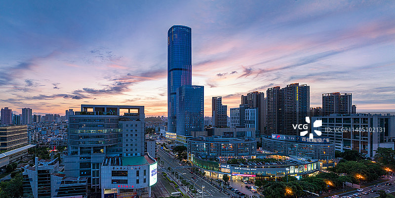 中山市城区晚霞图片素材