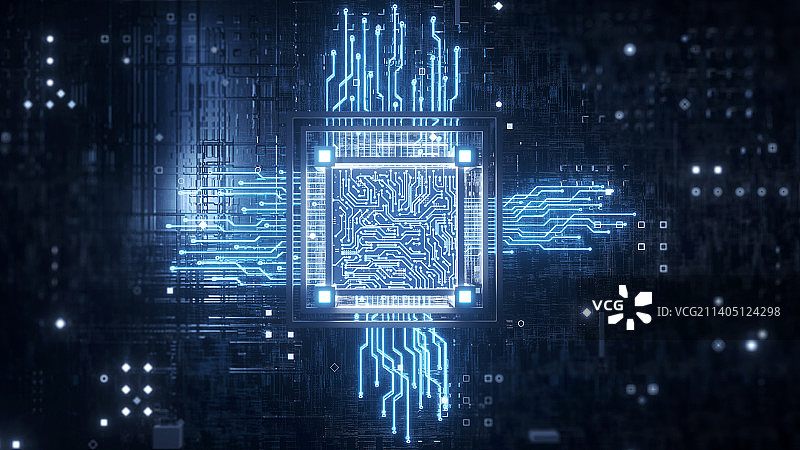 技芯片酷炫创意科技场景图片素材