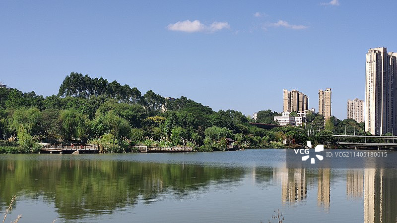 福州琴亭湖公园图片素材