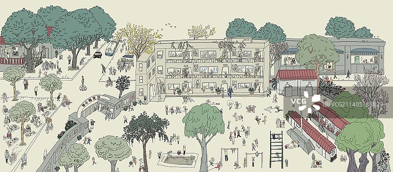 街道回忆之二图片素材