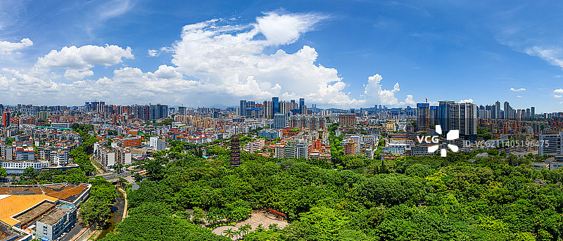 深圳市龙华公园，龙华塔图片素材