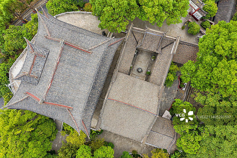 航拍湖北武汉晴川阁景区图片素材