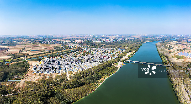 航拍山东省临沂市临沭县朱村风景旅游区风景图片素材