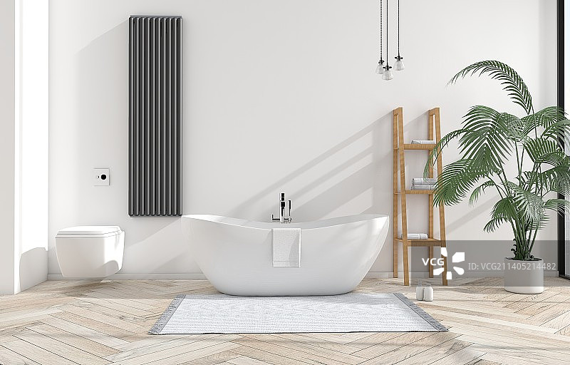 时尚现代的浴室内部环境图片素材